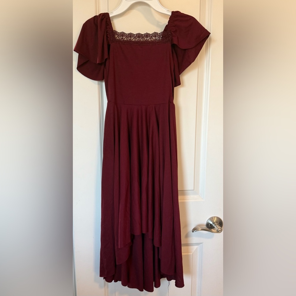 Elegant Burgundy Joyfolie Dress